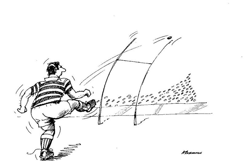 rugby06.jpg - One of a series of cartoons for Cobham rugby club by Aidan Bremner.There are more in the Miscellaneous section of the Gallery